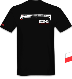 white BMW M5 theme back