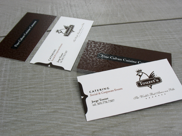 Touzets business cards